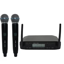 UKINGMEI UK-D220 Dual Handheld Wireless Microphone System UHF Various Frequency Wireless Microphone Balanced+Unbalanced Output