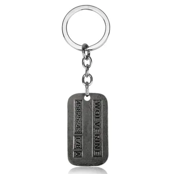 

New Movie X-Men Origins Dog Tag ID Keychain Zinc Alloy Marvel X Men Jame Logan Action Figure Cosplay Toys