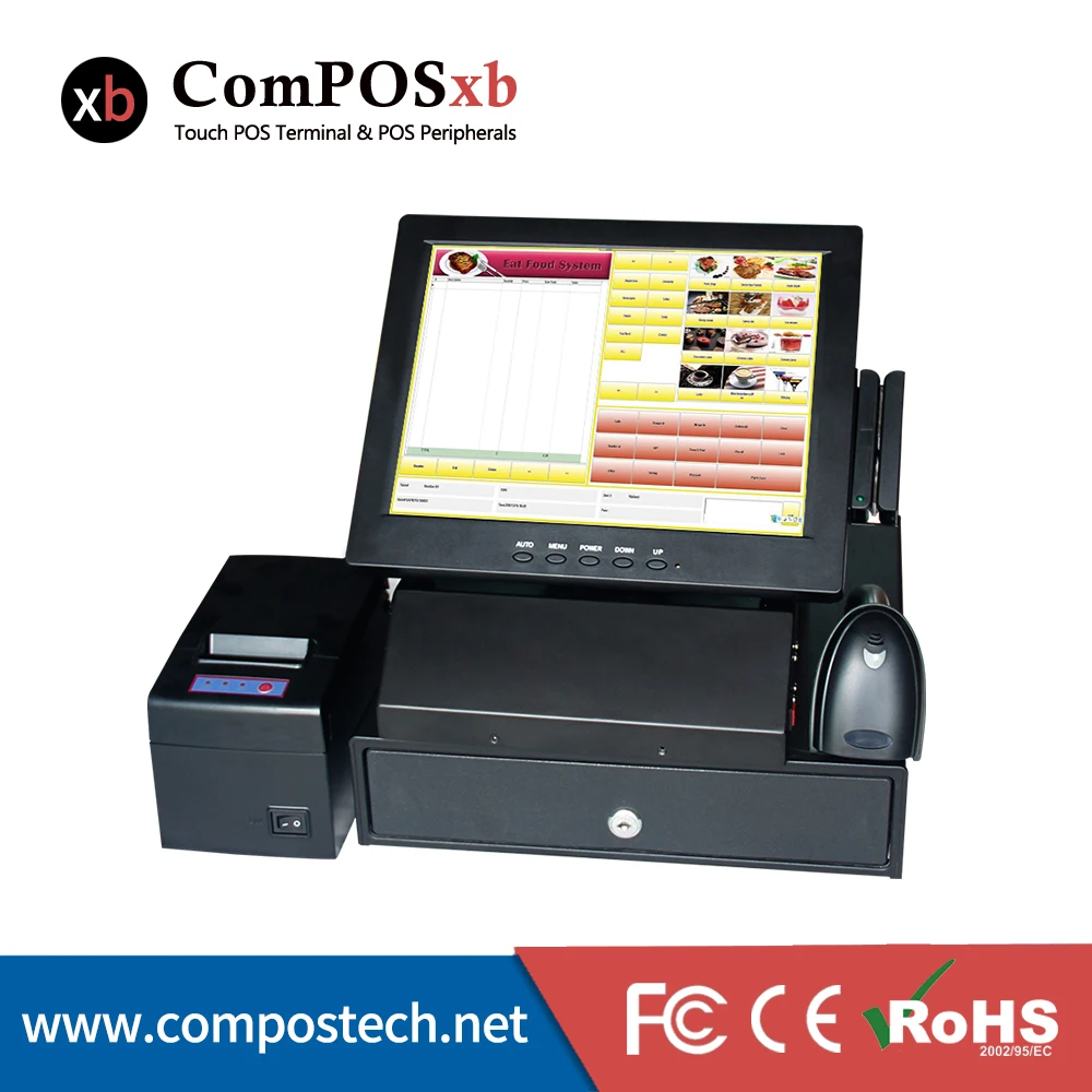 

12 inch All in one POS System Touch screen monitor used in retail pos system POS8812A