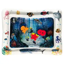 4 tasarımlar bebek çocuk su oyun matı şişme bebek karın zaman Playmat yürümeye başlayan için bebek eğlenceli etkinlik oyun merkezi Dropship