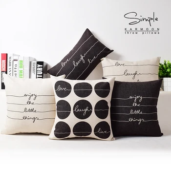 

Nordic LOVE Enjoy Live Pillow Cover Cushion Cover Home Decor Cushion Decorative Pillow Case Pillow Sham Free Shipping