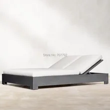 Открытый Патио Сад алюминиевый двойной шезлонг мебель