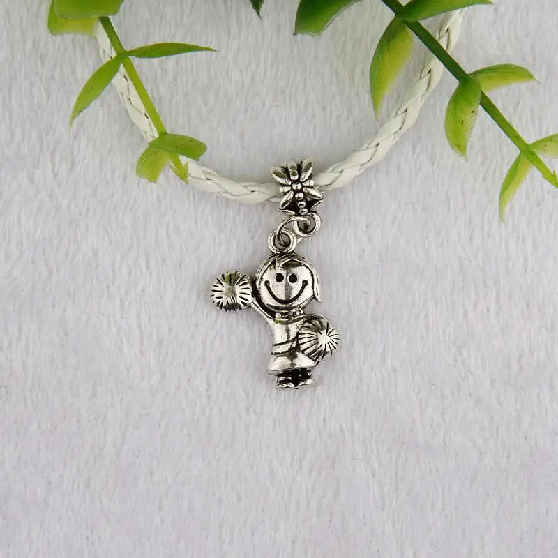 حار 20 قطعة/الوحدة التشجيع فتاة سحر قلادة العتيقة الفضة 20 + 5 سنتيمتر multicolor الجلود حبل سوار المجوهرات عالية الجودة e251 حار 20 قطعة/الوحدة التشجيع فتاة سحر قلادة العتيقة الفضة 20 + 5 سنتيمتر multicolor الجلود حبل سوار المجوهرات عالية الجودة e251