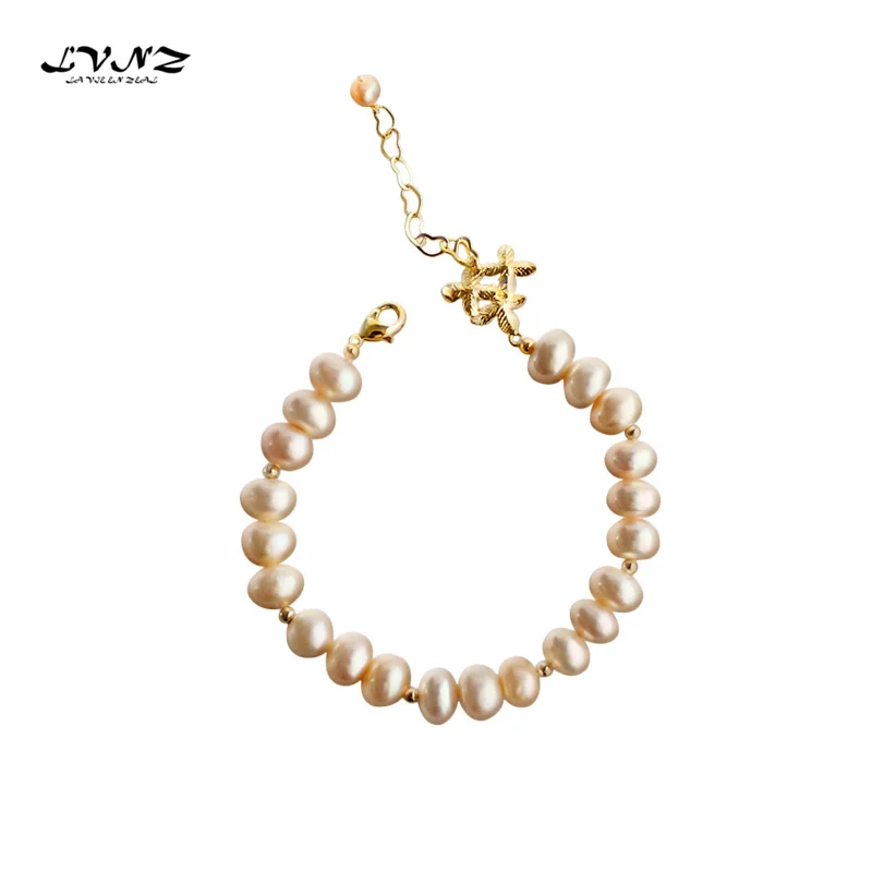 

LVNZ 2019 New Hot Fashion Freshwater Pearls Leaf Party Women Jewelry Classic Simple Popular Casual Bracelets 7001h