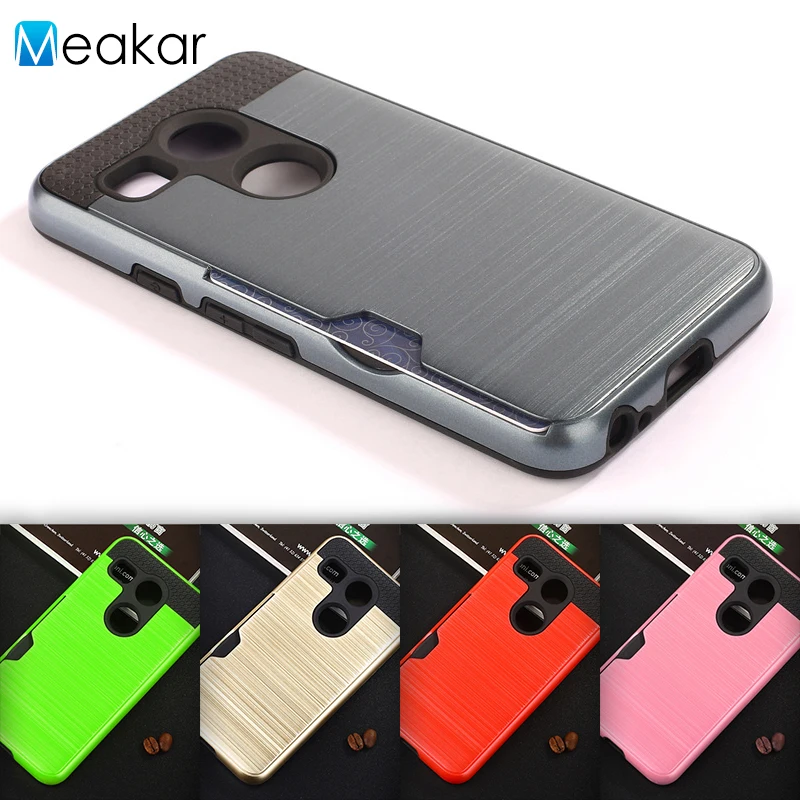 

Pull Card Protection Stand 5.2For Nexus 5X Case For LG Nexus 5X LG Google Nexus 5X mobile Phone Back Cover Case
