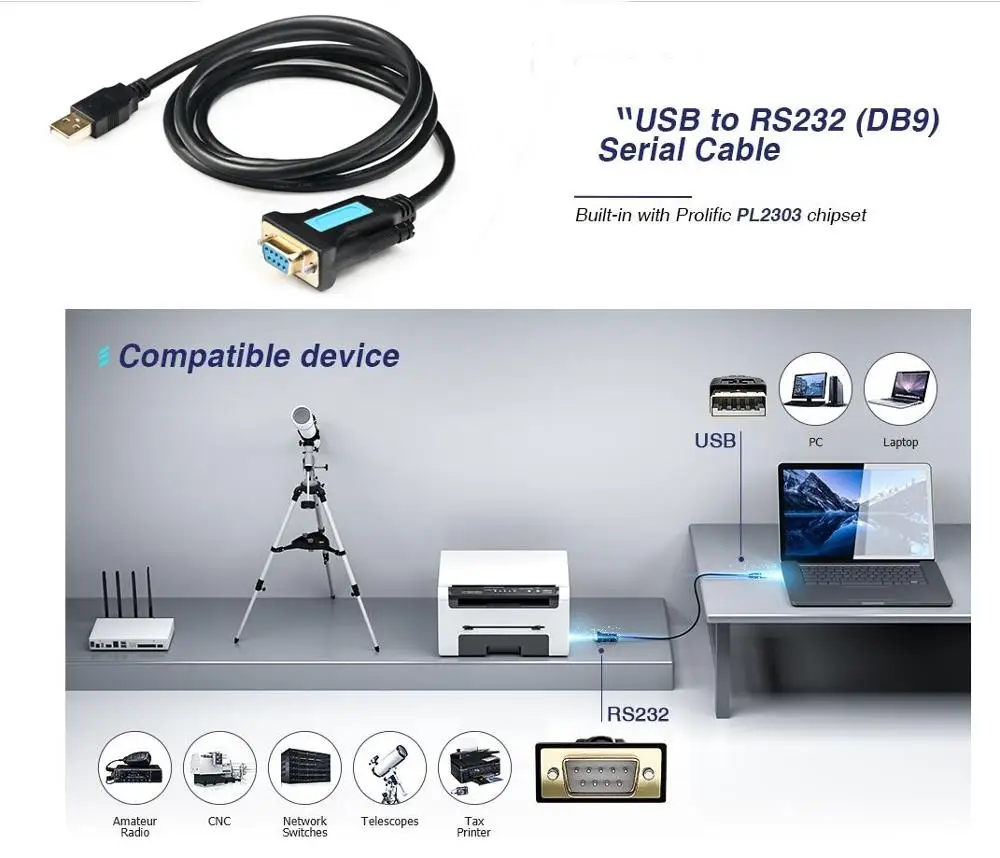 USB к RS232 Женский кабель для передачи данных электронного дисплея Удлинительный