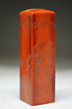 

COLLECTIBLE CHINESE SHOUSHAN STONE HAND CARVED DRAGON SEAL