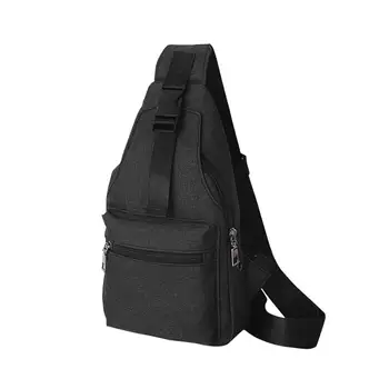 

Outdoor Travel Canvas Single Shoulder Pouch Bags Casual Solid Color Women Chest Bag