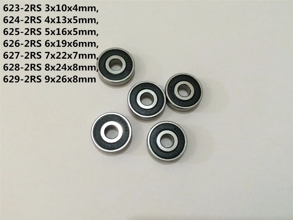 50pcs 623-2RS 624-2RS 625-2RS 626-2RS 627-2RS 628-2RS 629-2RS Rubber Sealed Bearing Ball Bearings 50pcs 623-2RS 624-2RS 625-2RS 626-2RS 627-2RS 628-2RS 629-2RS Rubber Sealed Bearing Ball Bearings