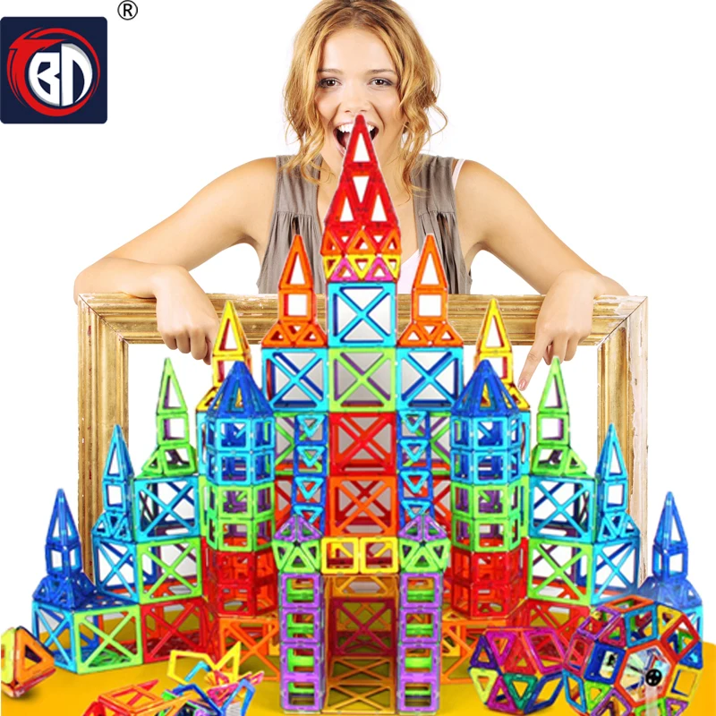 BD 92pcs Magnetic Blocks Mini 3D Magnetic Model Blocks Magnet Building Blocks Enlighten Educational font b
