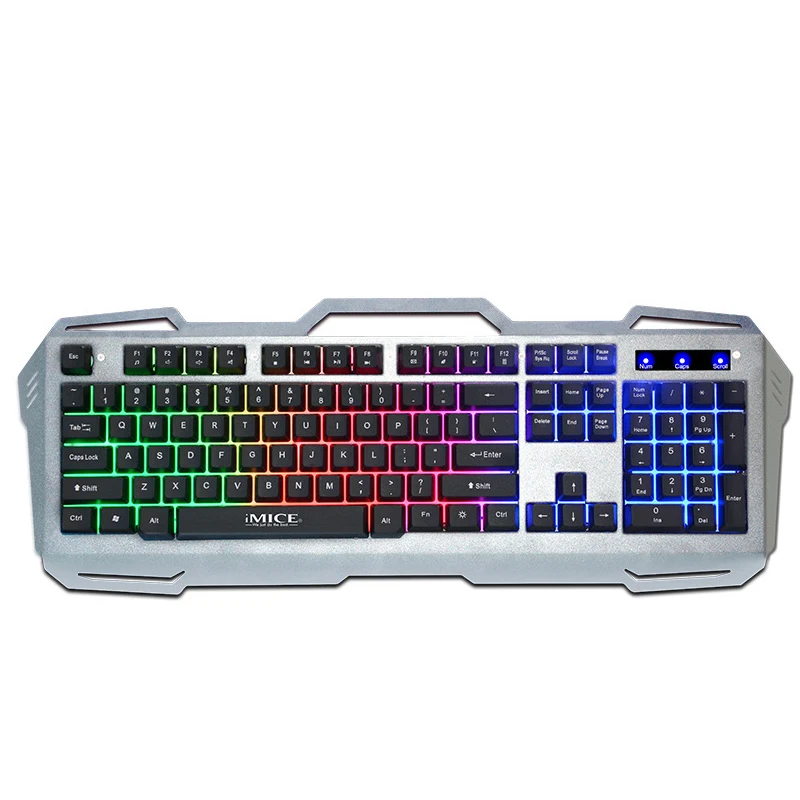 IMice AK 400 игровая Проводная клавиатура с USB геймером клавиатуры 104 замок для шкафов