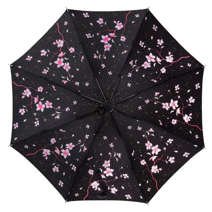 Men Women Sun Rain Umbrella UV Protection Windproof Folding Compact Outdoor Travel Umbrellas KM88