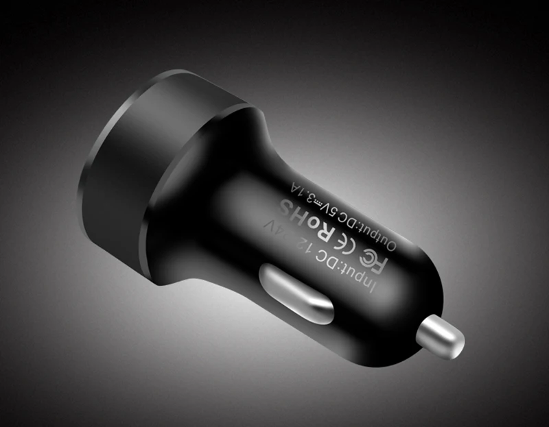 AMEEC Mini Car Charger 5V 2.1A + 1A Dual USB Car-Charging Mobile Phone Charger In Car With Retail Package Auto Charger (7)
