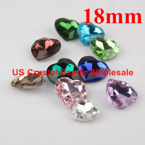 

Free shipping! Wholesale 50pcs/lot 18mm 4831 heart pointback crystal fancy stone 21 colors available F5701-5721