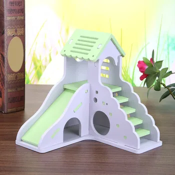 

Lovely Wooden Hamster Sleep Scale Home Bear Golden Nest Bed For Small Pets Chinchillas Guinea-pig Small Animals Cage Toys