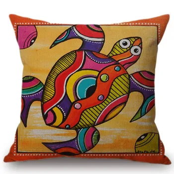 

Modern Decoration Art Colorful Animal Cartoon Turtle Sofa Throw Pillow Case Cute Owl Giraffe Fish Kid's Room Decor Cushion Cover