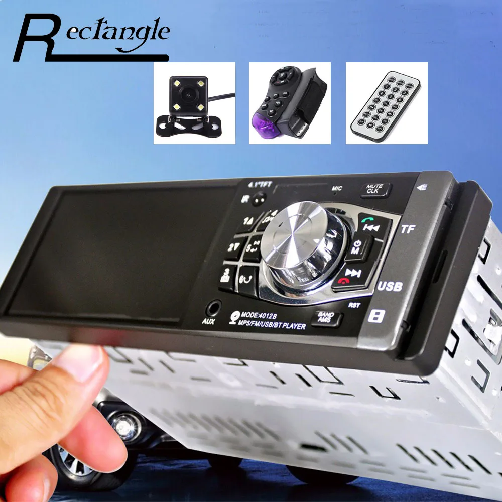 4012B 4.1 Inch Car MP5 Player 1 Din Radio Multimedia Audio Video