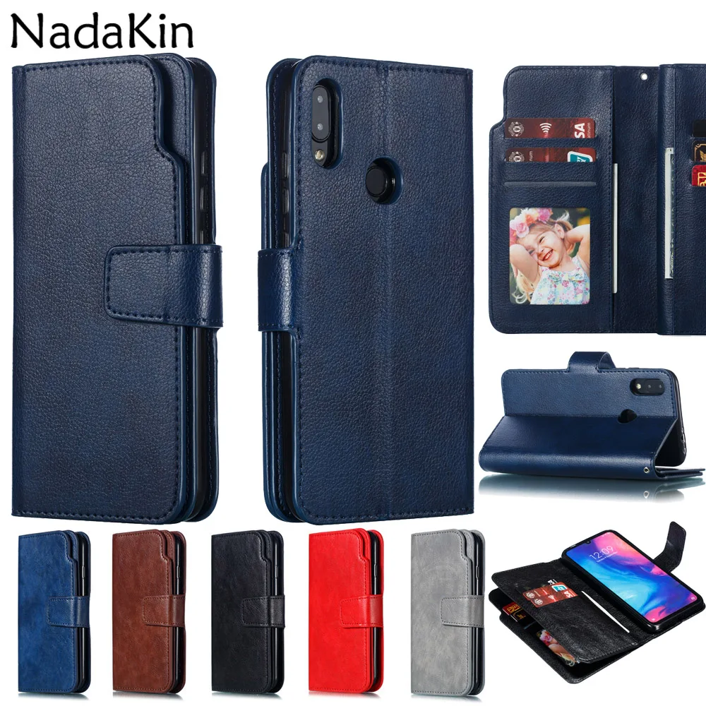 

9 Card Slots Book Case Shell for Xiaomi Mi 8 Lite 9 Redmi Note 7 Luxury Flip Wallet Cover Leather for Redmi 6 Note 5 6 Pro 4 4X