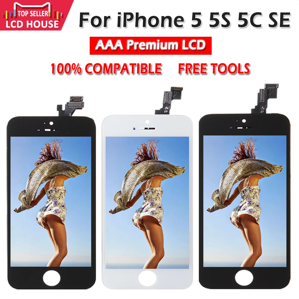 

Factory Sale LCD For iPhone 5 5C 5S SE LCD Display for iPhone 5G LCD Screen Display Touch Digitizer Assembly Replacement Screen