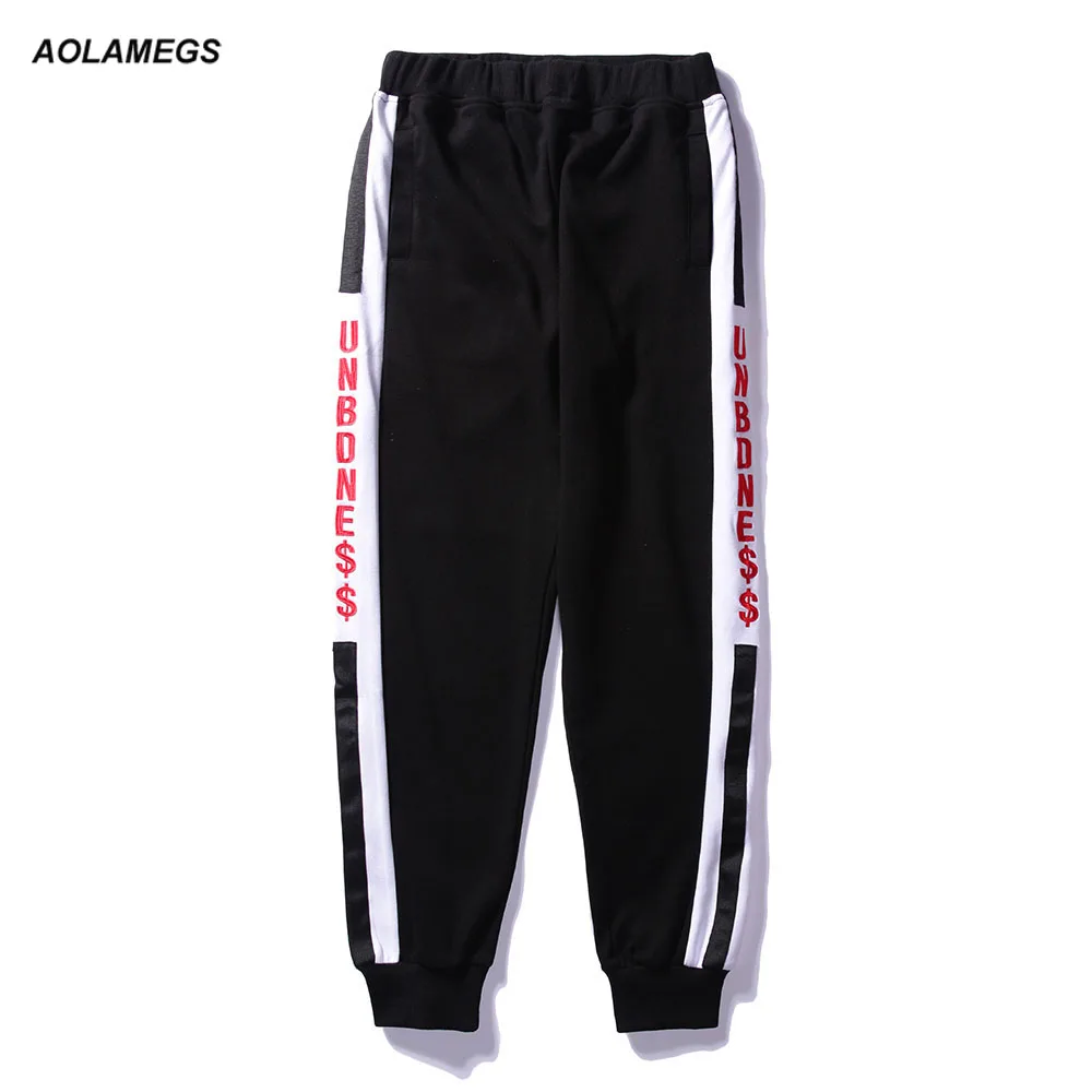 Buy Aolamegs Men Casual Pants Letter embroidery Side