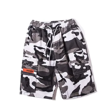 

Spring Summer Mens Camouflage Cargo Pants for Men Urban Boys Japanese Harajuku Streetwear Hip Hop Multi Pockets Short Pants
