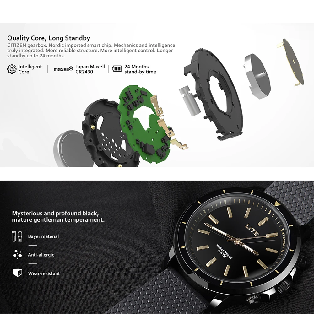 New Zeblaze VIBE LITE 5ATM Waterproof SOS Smartwatch 24-month Standby Time All-Weather Monitoring For IOS And Android Watch Men New Zeblaze VIBE LITE 5ATM Waterproof SOS Smartwatch 24-month Standby Time All-Weather Monitoring For IOS And Android Watch Men - smart-warch, men
