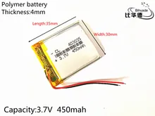 1pcs 3.7V 450mAh 403035 Lithium Polymer Li-Po li ion Rechargeable Battery cells For Mp3 MP4 MP5 GPS PSP mobile bluetooth