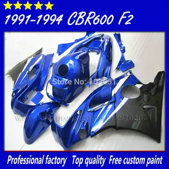 

Free custom fairing for Honda CBR600 F 1991 1992 1993 1994 CBR 600 F2 CBR600 F 91 92 93 94 sapphire blue motorcycle fairing+ tan
