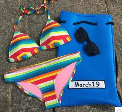 2018 4 16 newest color handmade crochet bikini bandeau bow halter swimwear women Floral bottom swimsuit hot summer