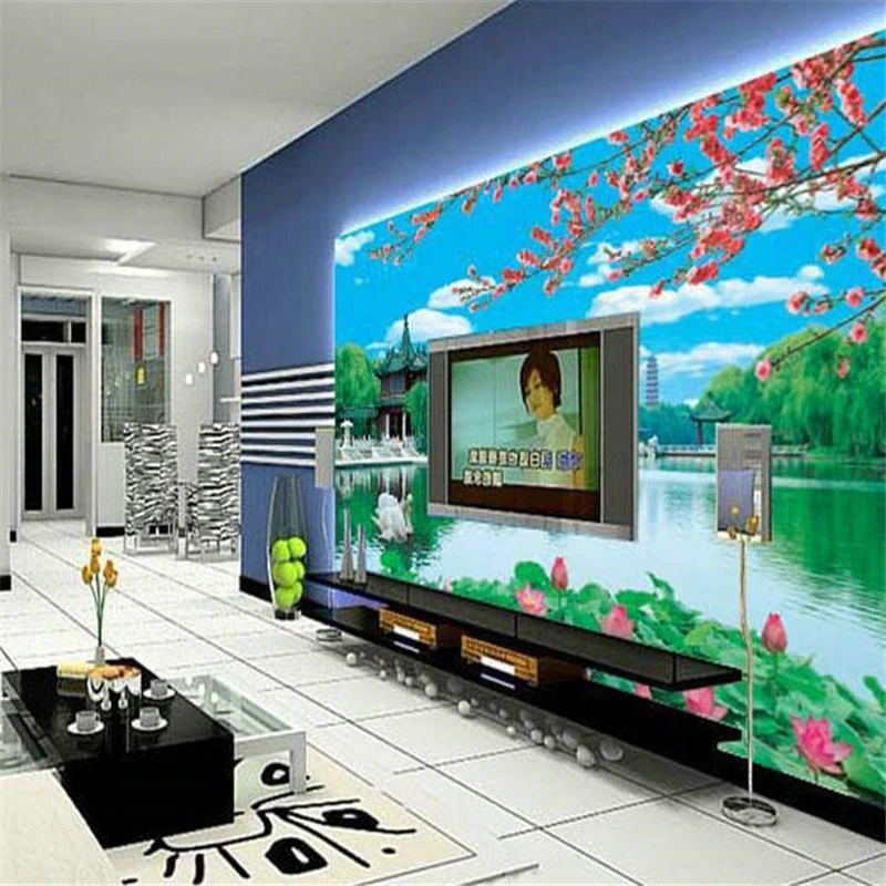

3d stereoscopic Large living room sofa wall mural wallpaper background green papel de parede infantil photo wall paper