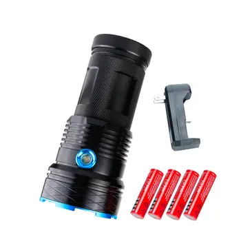 

Flashlight Linterna LED Torch Flash Light Utrafire XML T6 Outdoor Camping Light 10W with 4pcs 18650 Rechargeable Battery Charger
