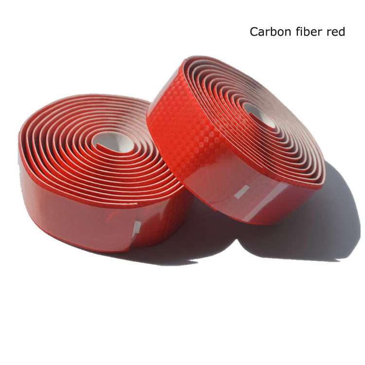 GUB велосипедный руль ленты для шоссейного велосипеда из углеродного волокна Ремни ремень крепится Шестерни триатлона клейкой ленты на руль+ 2 бар Вилки - Цвет: Красный