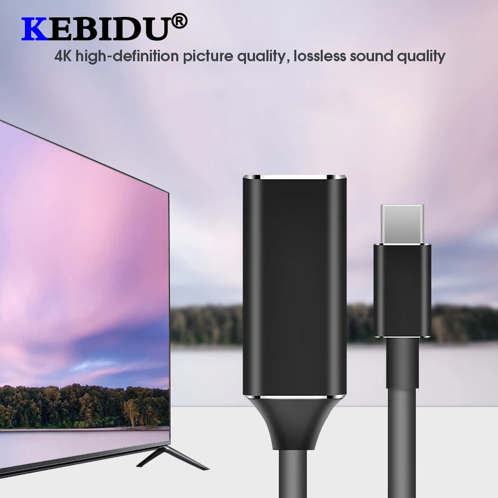 

Portable USB Type C To HDMI Adapter 4K 60Hz Type C 3.1 Male To HDMI Female Cable Adapter Converter For MacBook Samsung Huawei