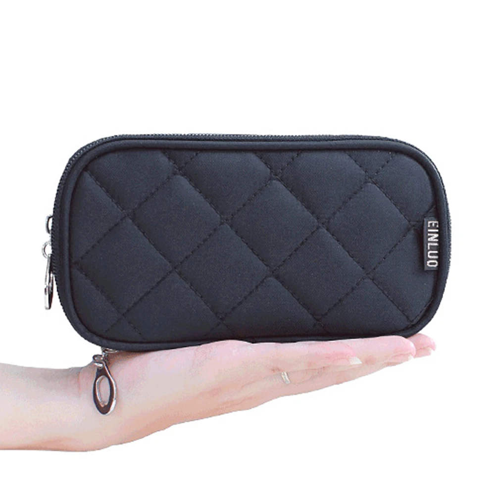 فتاة المهنية السفر التجميل أكياس عالية الجودة النايلون البسيطة المنظم ماكياج الحقيبة كوريا للماء امرأة التجميل حقيبة حالة