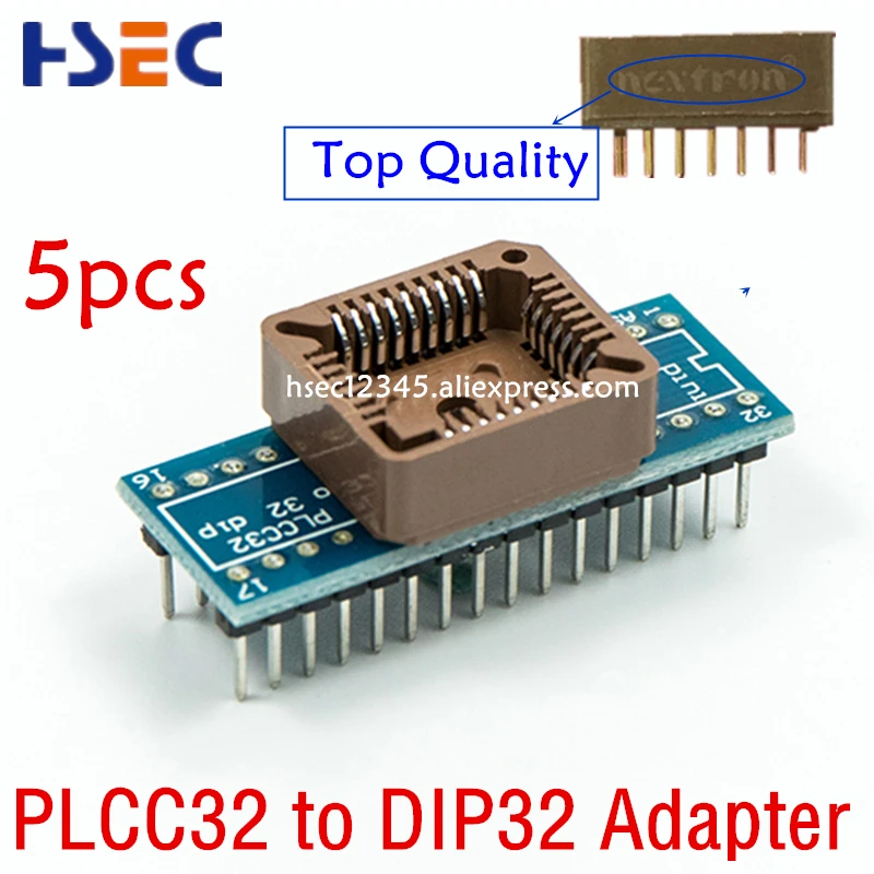 Plcc32 to Dip32 Adapter Supports Most Programmers Gq-4x Chip Prog MiniPro for sale online