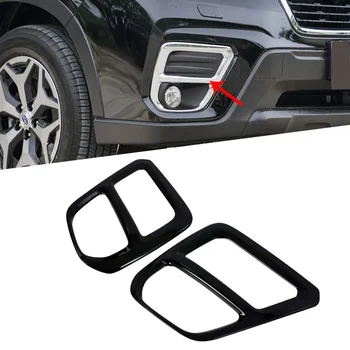 

Car Styling Black Color Cover Trim Front Head Fog Light Lamp Frame Sticker Part Decoration 2pcs For Subaru Forester SK 2018 2019