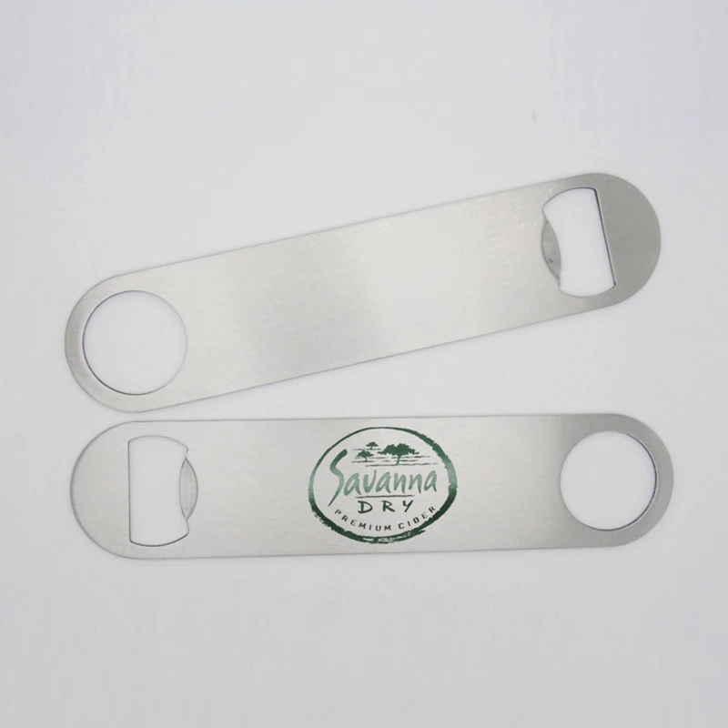 Customizable Stainless Steel Bar Blade Paddle Style Bottle Opener