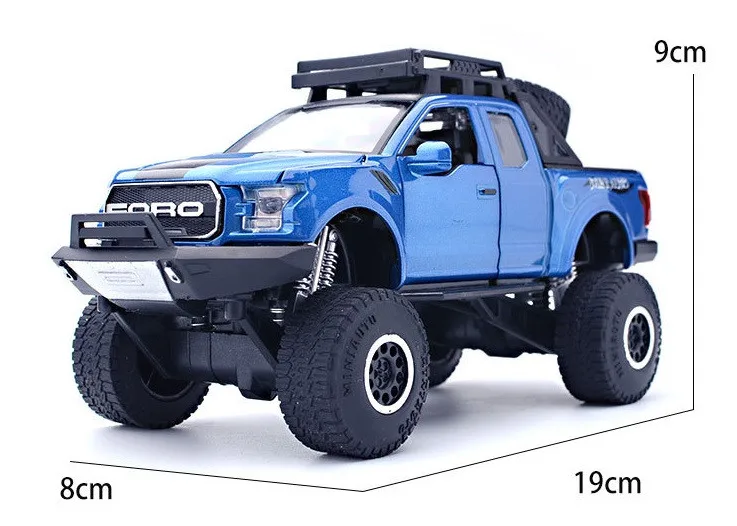 Пикап FORD F150 Raptor 1:32 литая музыкальная мигающая машинка игрушка подарки для детей