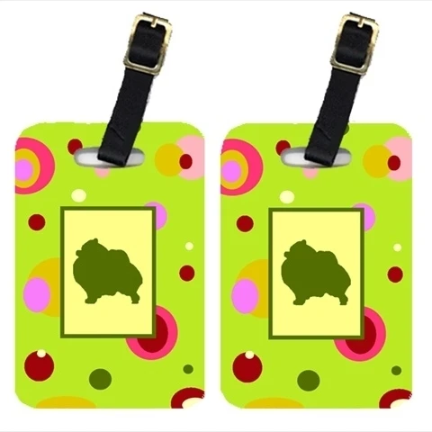 Carolines Treasures CK1145BT Pair Of 2 Pomeranian Luggage Tags (1)