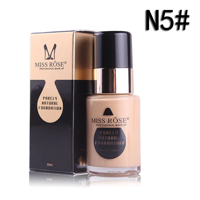 MISS ROSE 30MLGlass Bottle Foundation Repair Nourishing Concealer Foundation