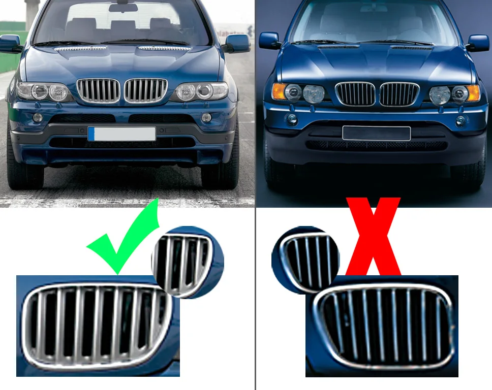 POSSBAY гонки гриль для BMW X5 E53 3.0d/3.0i/4.4i/4.8is 2003-2007 подтяжку лица передний капот почек матовый черный центральные решетки передняя решетка