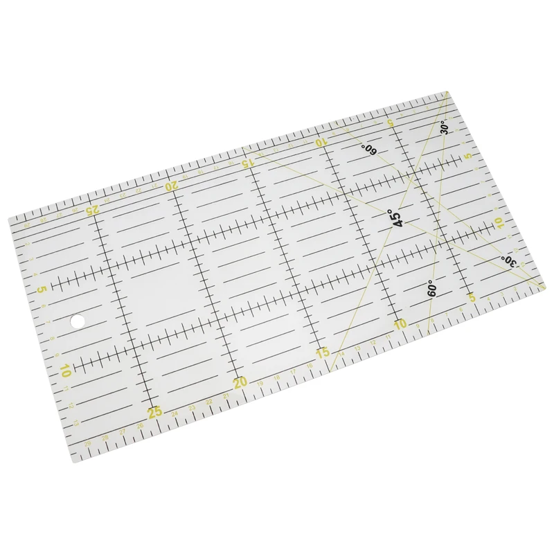 

DIY Transparent Quilting Sewing Patchwork Foot Aligned Ruler Grid Cutting Tailor Craft Scale Rule Craft Sewing Tools 30*15CM