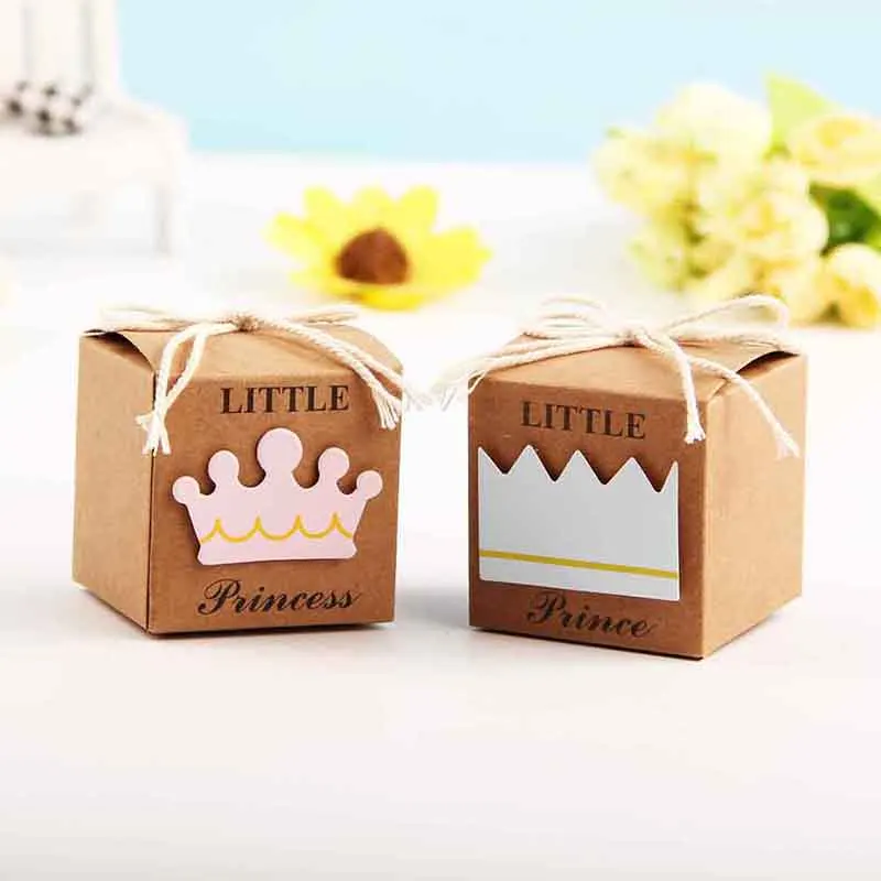 

12pcs/lot Crown Candy Boxes Bowknots Paper Gifts Packing Box for Wedding Birthday Party diy Decorations Party Favors Accessories