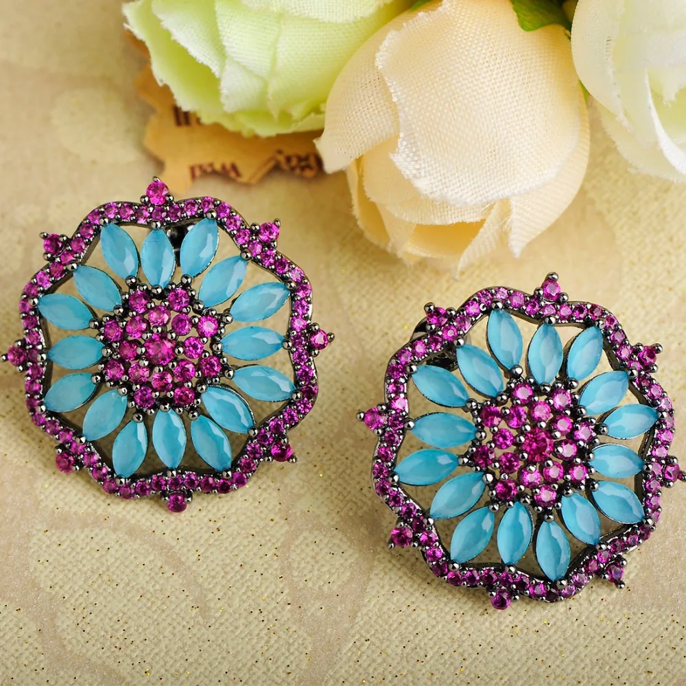 Dazz, зеленые, розовые, молочно-каменные серьги-гвоздики для женщин, с черным пистолетным покрытием, вечерние серьги Для Пирсинга Ушей, европейские женские Серьги Brincos