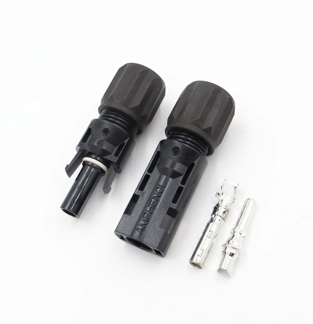 

1pair x Original Amphenol MC4 Solar Connector Cable Coupler Male and Female Used in Solar Panel System Huawei Grid tie Inverter