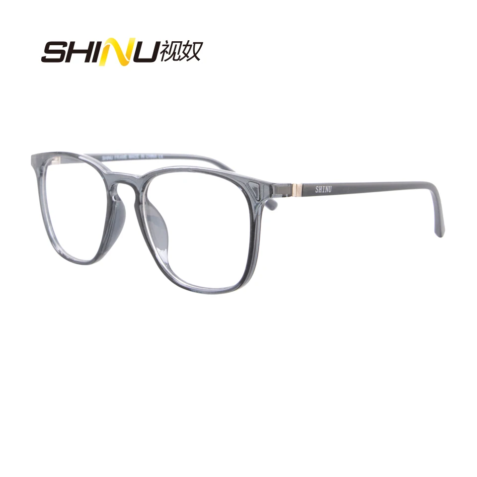 

SHINU Retro Plasitc Presbyopia Spectacles Progressive Multifocus Reading Glasses for Reader See Near Far Diopter Eyewear Unisex