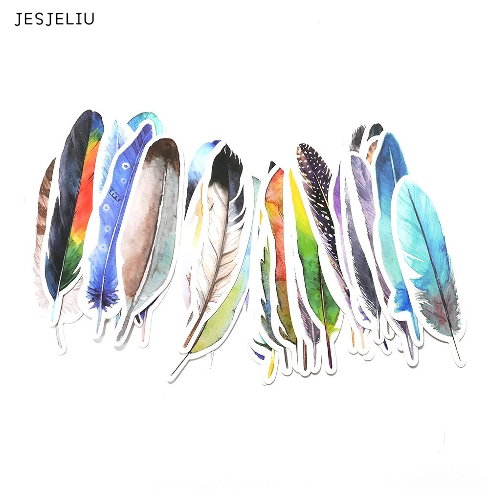 JESJELIU 30 шт./кор. красивые перья закладки маркер Канцтовары реалистичные Kawaii