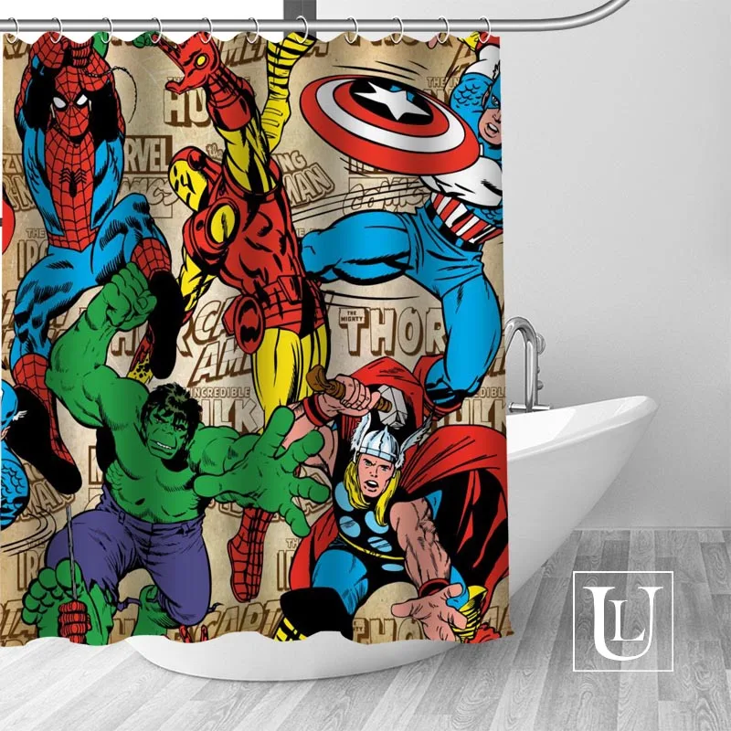 Deadpool Super Hero Shower Curtains Custom Design Creative Shower Curtain Bathroom Waterproof Polyester Fabric Aliexpress