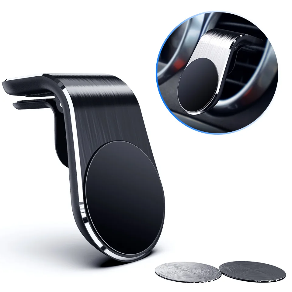 Магнитный автомобильный держатель для телефона в форме L, крепление на вентиляционное отверстие, подставка в автомобиль, gps, держатель для мобильного телефона для iPhone X, samsung, S9, S10, Xiaomi Mi, 9, 9Т