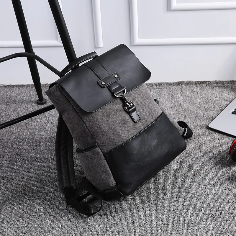 

Male First High School College Student A Bag Trend Day Korean Computer Package Canvas Travel Both Shoulders backpack